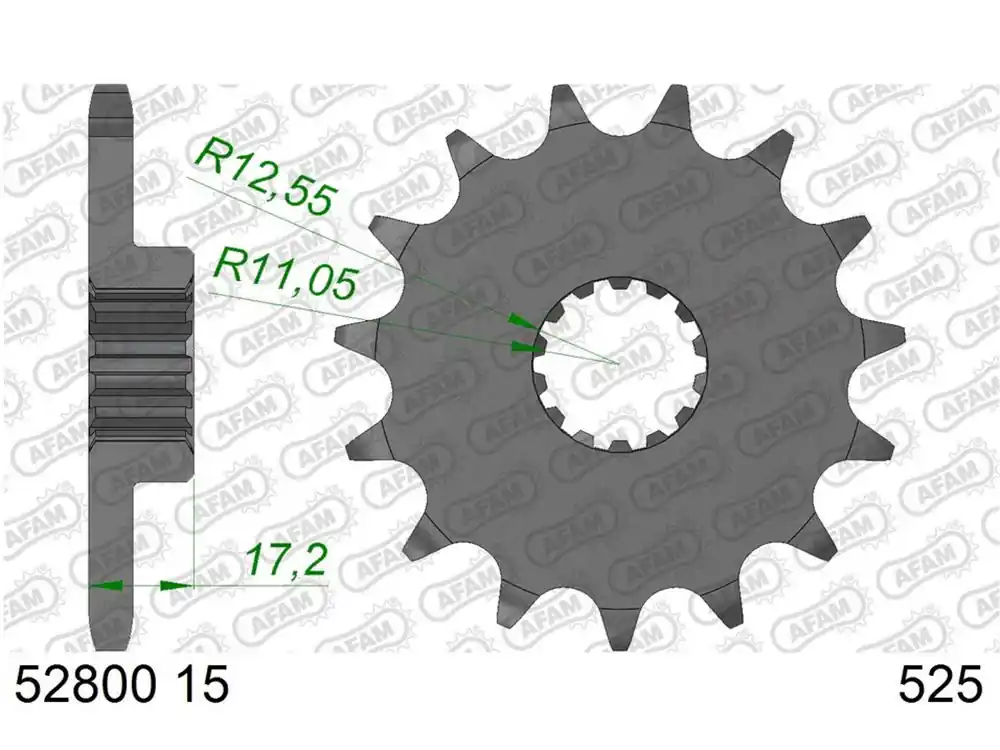 Kettenritzel 15 Zähne (525) passend für Ducati DesertX / Multistrada V2 Angebot