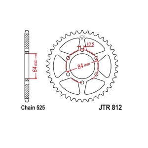Neue Kollektion Kettenrad Stah 41 43 Zähne CNC (525) passend für Suzuki GT250 TS250 T20 Super Six