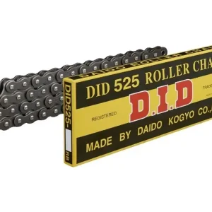 Billig Kette Motorrad DID525 Standardkette 104 Glieder offen mit Clipschloss