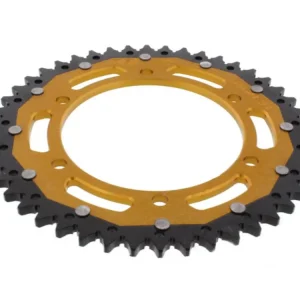 Kettenrad ZF Dual 46 47 48 Zähne (525) gold Honda Transalp / Africa Twin XRV / Yamaha FZ8 Neue Kollektion