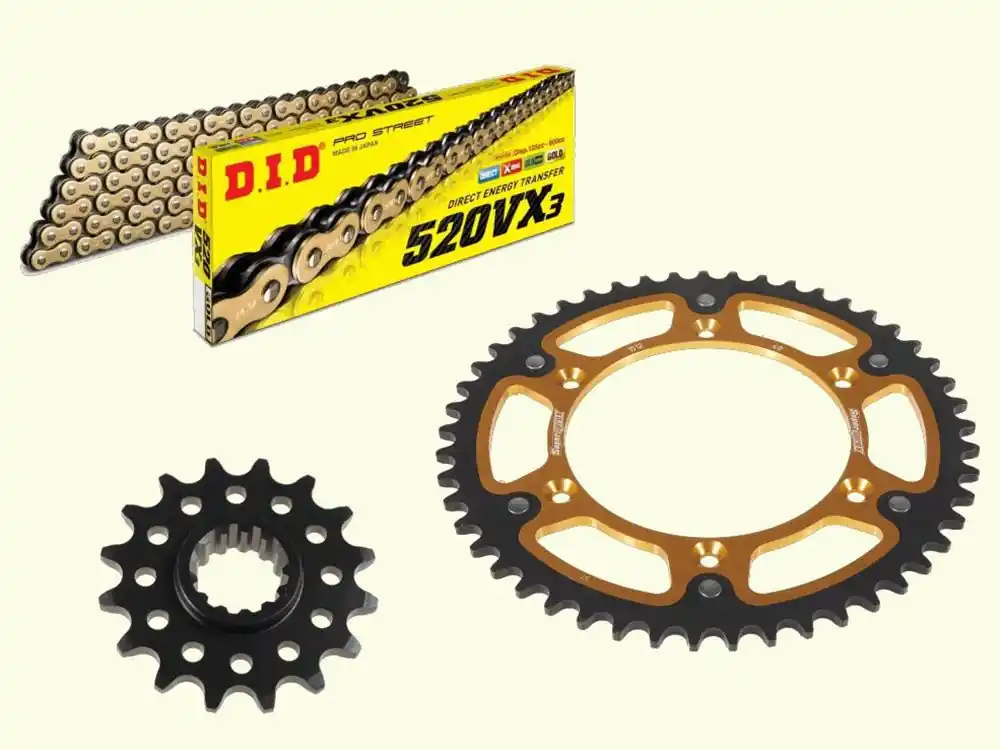 DID Kettensatz Fantic Caballero 700 Scrambler (Bj.23-) DID520VX3 / DID520ZVMX Kette Umbau 520 Neu