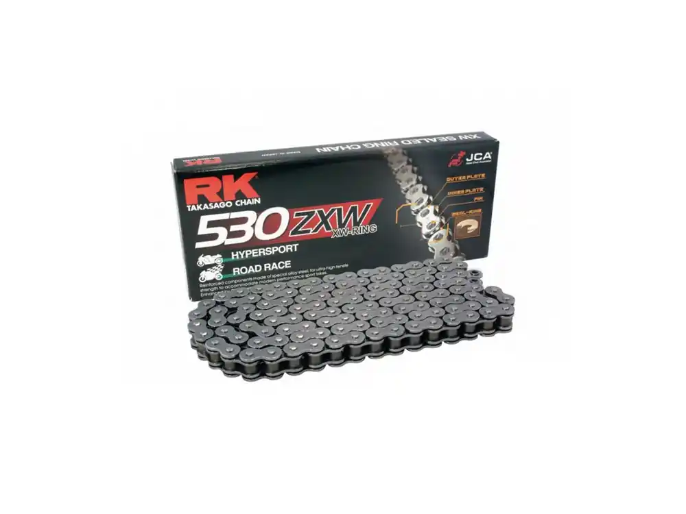 Markenware Motorradkette RK 530 ZXW Kette 110 Glieder Motorradkette schwarz / stahl / gold / rot / grün / blau