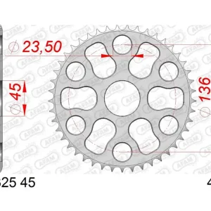 Kettenrad Stahl 45 Zähne passend für Yamaha XG 250 Trigger XT250 YBR 250 (428) Gratis Versand