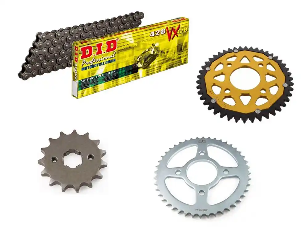 Geprüft DID Kettensatz Suzuki RV 125 (Bj.74-81) DID 428 Kette