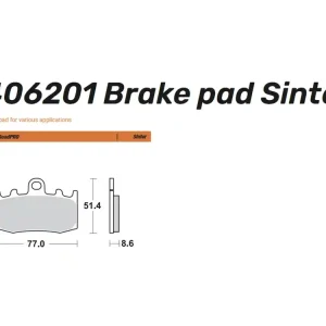 Moto-Master Bremsbelag vorn organisch / sinter - 406201 406204 406205 Bestseller