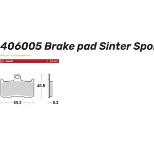 Moto-Master Bremsbelag vorn Sinter Sport - 406005 Letzte Chance