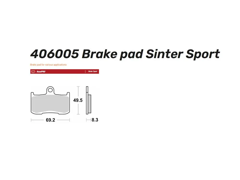 Moto-Master Bremsbelag vorn Sinter Sport - 406005 Letzte Chance