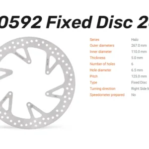 Moto-Master Bremsscheibe Halo hinten passend für KTM 1050 / 1090 / 1190 Adventure - 110592 Neu