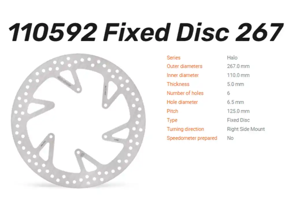 Moto-Master Bremsscheibe Halo hinten passend für KTM 1050 / 1090 / 1190 Adventure - 110592 Neu