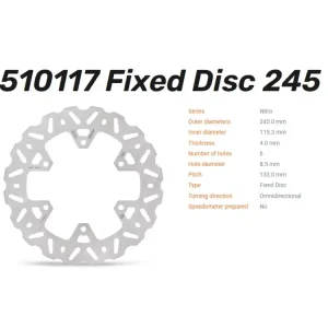 Garantierte Lieferung Moto-Master Bremsscheibe Nitro hinten passend für Ducati Monster Scrambler Panigale - 510117