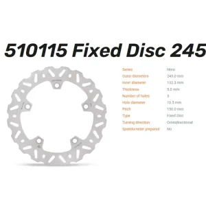 Moto-Master Bremsscheibe Nitro hinten passend für Yamaha MT07 MT09 Tracer XSR Tenere - 510115 Neu Im Sortiment