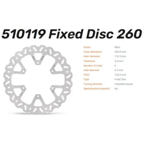 Top-Seller Moto-Master Bremsscheibe Nitro hinten passend für KTM Adventure 790 890 / Husqvarna Norden 901 - 510