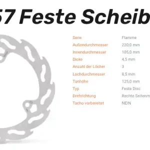 Moto-Master Bremsscheibe Flame hinten passend für Yamaha MT03 R25 YZF-R3 - 110657 Günstig