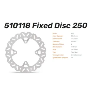 Bestpreis Moto-Master Bremsscheibe Nitro 250 hinten passend für Kawasaki 510118
