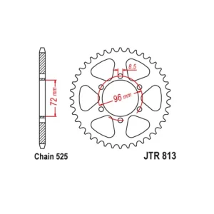 Top-Angebot Kettenrad Stahl 39 40 Zähne (520) passend für Suzuki TS 250 / ER