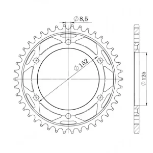 Gratis Versand Kettenrad Stahl 48 Zähne passend für Beta RR Modelle ab 2013 (Teilung 520)