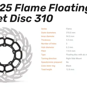 Moto-Master Bremsscheibe Floating-Alu Flame-Racing-Serie vorn passend für Honda - 113225 Billig
