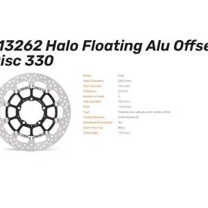 Moto-Master Bremsscheibe Halo Floating vorn passend für Honda CMX 1100 Rebel (Bj.21-) - 113262 Beliebt