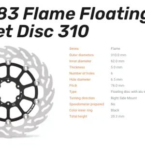 Knallerangebot Moto-Master Bremsscheibe Flame Floating-Alu Disc Offset vorne passend für Honda - 113183