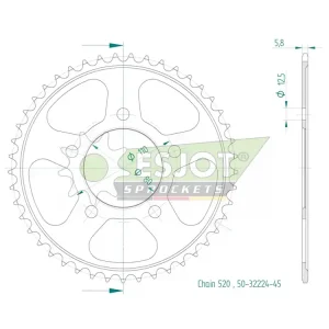 Kettenrad Alu 48 Zähne (520) passend für Honda XL 750 Transalp RD16 RD17 Geprüft