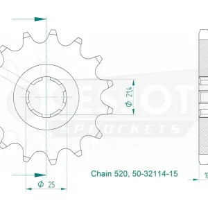 Top-Preis Kettenritzel 15 16 Zähne (520) passend für Cagiva 600 Canyon River W16 / T4 W12 350 / T4 500