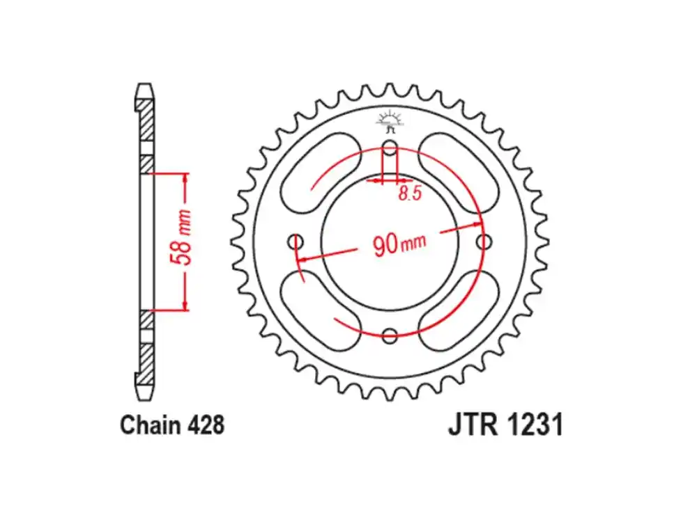 Aktuell Kettenrad Stahl 35 36 Zähne (428) passend für Honda C 125 Super Cup Umbau 428