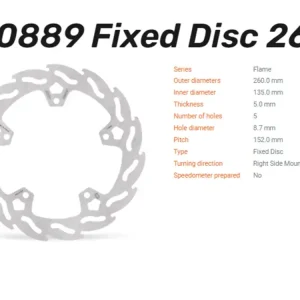 Abverkauf Moto-Master Bremsscheibe Flame hinten passend für Harley Davidson Sportster 1250 S - 110889