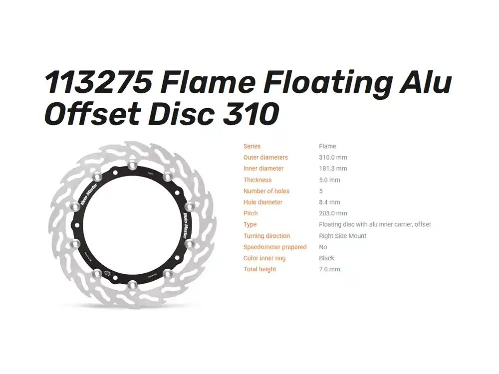 Must-Have Moto-Master Bremsscheibe Flame Floating vorn passend für BMW R 1300 GS - 113274 113275