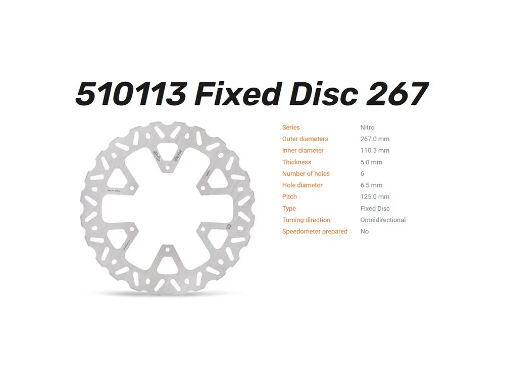 Top-Angebot Moto-Master Bremsscheibe Nitro hinten passend für KTM Adventure 1050 1090 1290 1390 - 510113