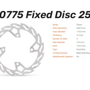 Moto-Master Bremsscheibe Flame hinten passend für Bimota BX 450 / Kawasaki KX 250 / 450 - 110775 Kostenfreie Lieferung