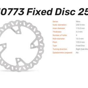 Neuheit Moto-Master Bremsscheibe Nitro hinten passend für Bimota BX 450 / Kawasaki KX 250 / 450 - 110773