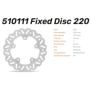 Sofort Bestellen Moto-Master Bremsscheibe Nitro hinten passend für Aprilia 660 RS Tuono / RSV4 / Tuono V4 - 510111