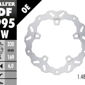 Expressversand Galfer Bremsscheibe vorn Wave passend für Harley Davidson Sportster RH 1250 - DF995W