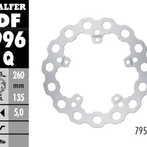 Galfer Bremsscheibe hinten passend für Harley Davidson Sportster RH 1250 - DF996Q Neue Ware