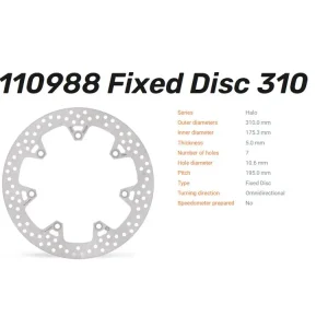 Highlight Moto-Master Bremsscheibe vorn Halo passend für Honda GB 350 / RS / S NC59 110988