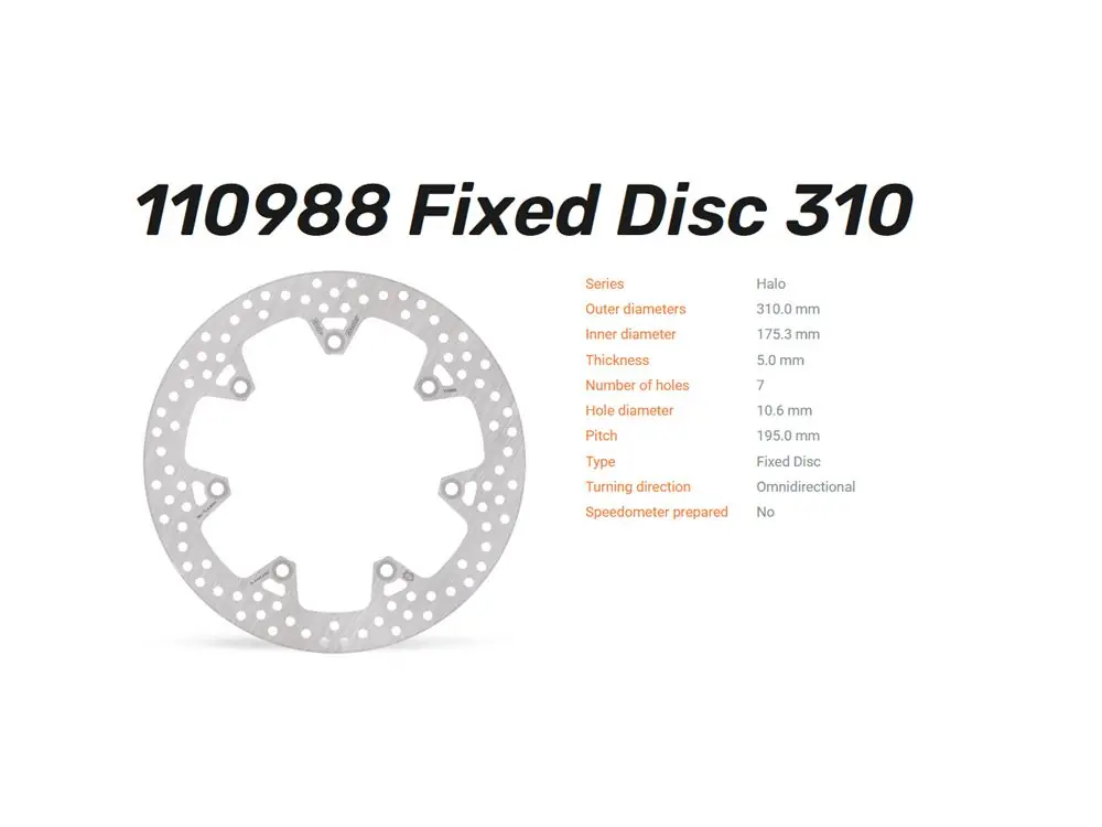 Highlight Moto-Master Bremsscheibe vorn Halo passend für Honda GB 350 / RS / S NC59 110988