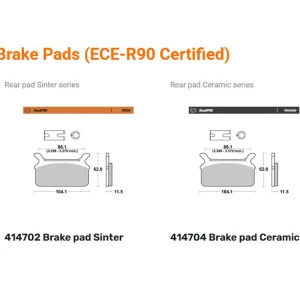 Online Kaufen Moto-Master Bremsbelag hinten organisch / sinter passend für Harley Davidson - 414702 414704