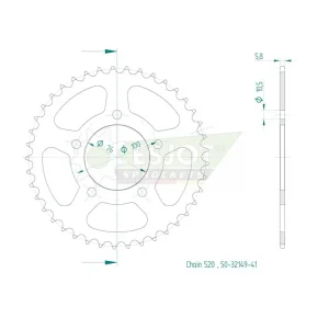 Jetzt Kaufen Stahl Kettenrad 40 41 42 43 Zähne 76mm/100mm/5 Loch für BST Marchesini Marvic OZ Felge (520)