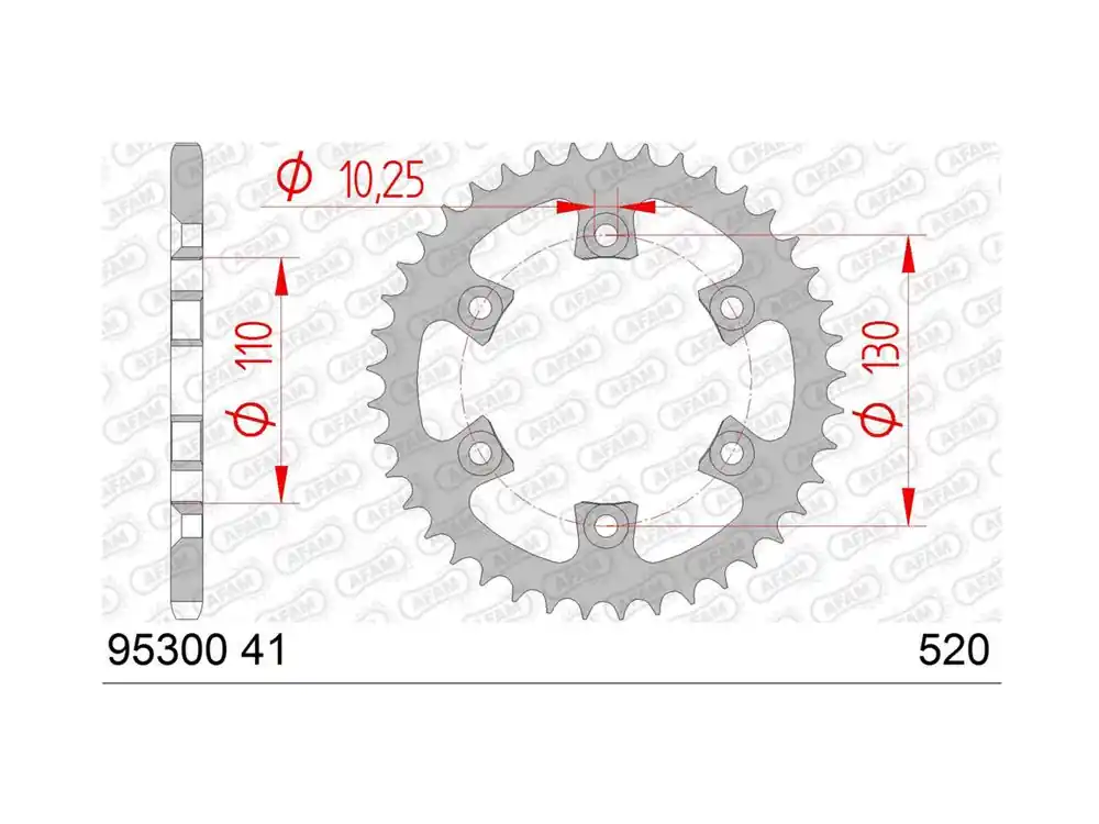 Preisknaller Kettenrad Stahl 41 Zähne (520) passend für Gas Gas HP Wild Quad