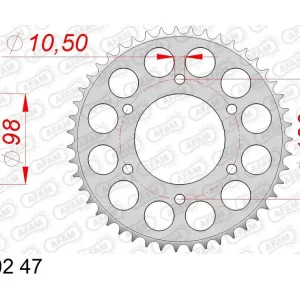 Direkt Vom Hersteller Kettenrad Stahl 47 Zähne (420) passend für Kawasaki KH 750 H2 Mach IV (1972 - 1975)