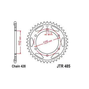 Solange Der Vorrat Reicht Kettenrad Stahl 46 48 Zähne (428) passend auf Gilera 125 Cougar / KK KZ
