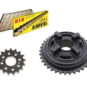 Letzte Chance DID Kettensatz passend für Royal Enfield Bullet 500 EFI Bj.09-15 DID530 Kette