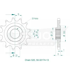 Ritzel 12 13 14 Zähne (520) passend für Sherco Wochenendangebot