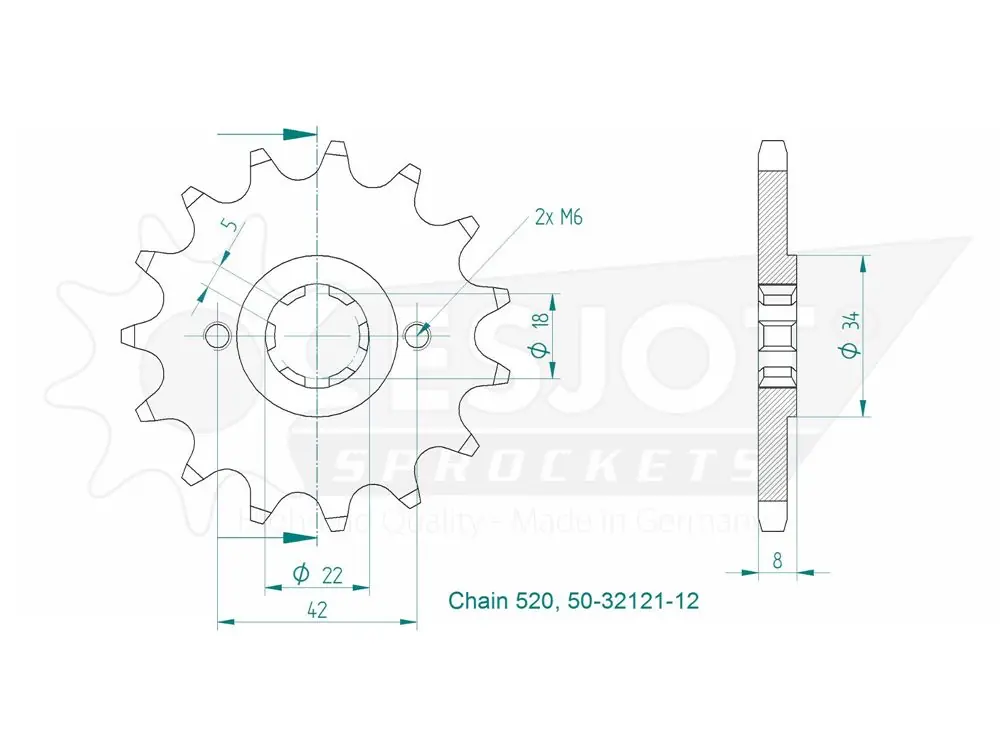 Ritzel 11 12 13 14 15 Zähne (520) passend für Suzuki / Yamaha Wochenendangebot
