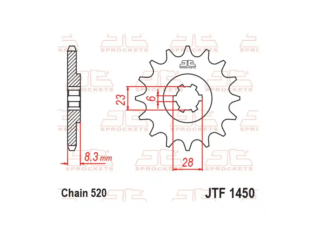 Kettenritzel 13 14 15 Zähne - (520) passend auf Suzuki LT 500 Quadzilla / RM465 / RM500 Sofort Bestellen