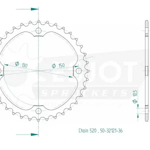 Top-Angebot Kettenrad Stahl 36 38 40 Zähne (520) passend für Derbi DXR / SMC Inverse Blast / Triton Inverse Mist