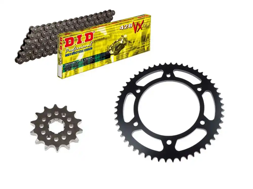 Mega-Angebot DID Kettensatz passend für Vent Derapage 125 / X-Rude 125 DID428 diverse Kette