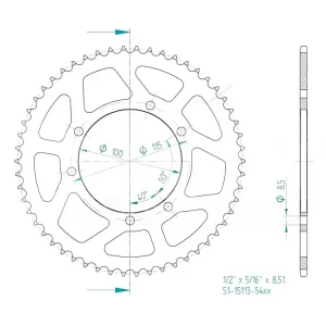 Kettenrad Stahl 46 48 52 Zähne (420) passend für Gilera Surfer Zulu GSM H@K / Peugeot XP6 Gratis Versand