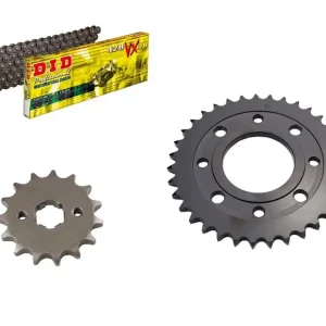 Sonderaktion DID Kettensatz passend für Kymco CK1 125 (Bj.14-15) mit DID428 Kette