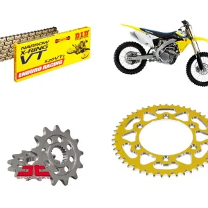 DID Kettensatz passend für Kawasaki KLX 400 R B (Bj.03-04) DID 520 Kette Neue Kollektion